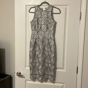 Silver BHLDN Fitted Dress, size 0